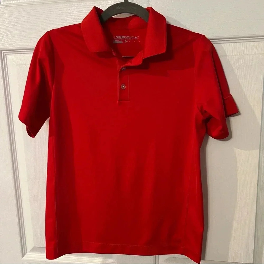 Nike Golf Short Sleeve Polo Shirt, Red, Size M